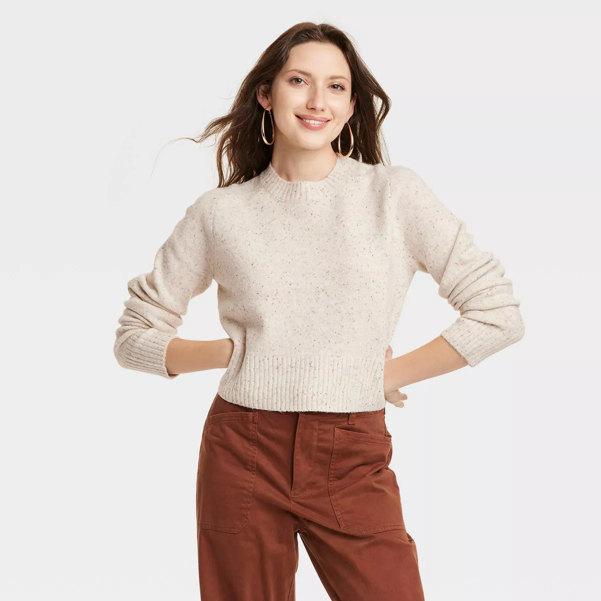 Women's Crew Neck Cashmere-Like Pullover Sweater - Universal Thread™ | Target