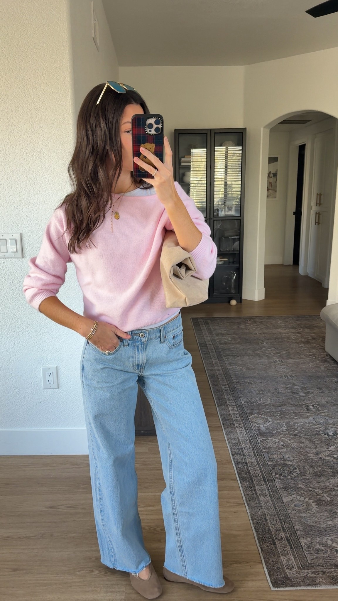 I’m 5’7” wearing size XS in the sweater and 25 in the jeans

#LTKSeasonal #LTKootd #LTKValentine