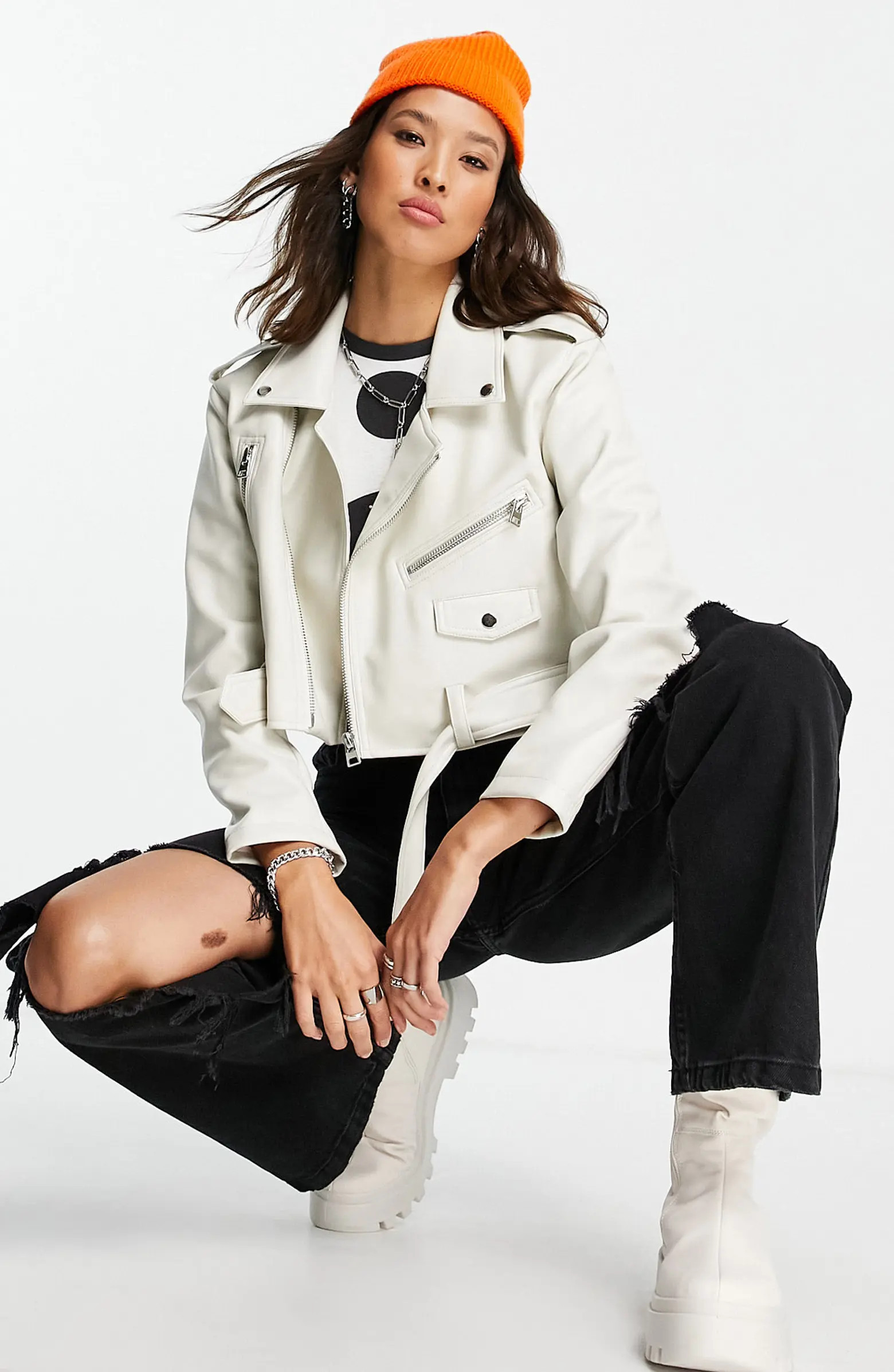 Topshop Faux Leather Crop Biker Jacket | Nordstrom | Nordstrom