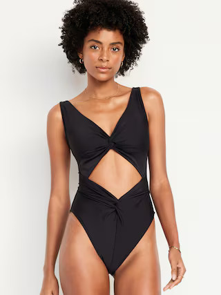 Cutout One-Piece Swimsuit | Old Navy (US)