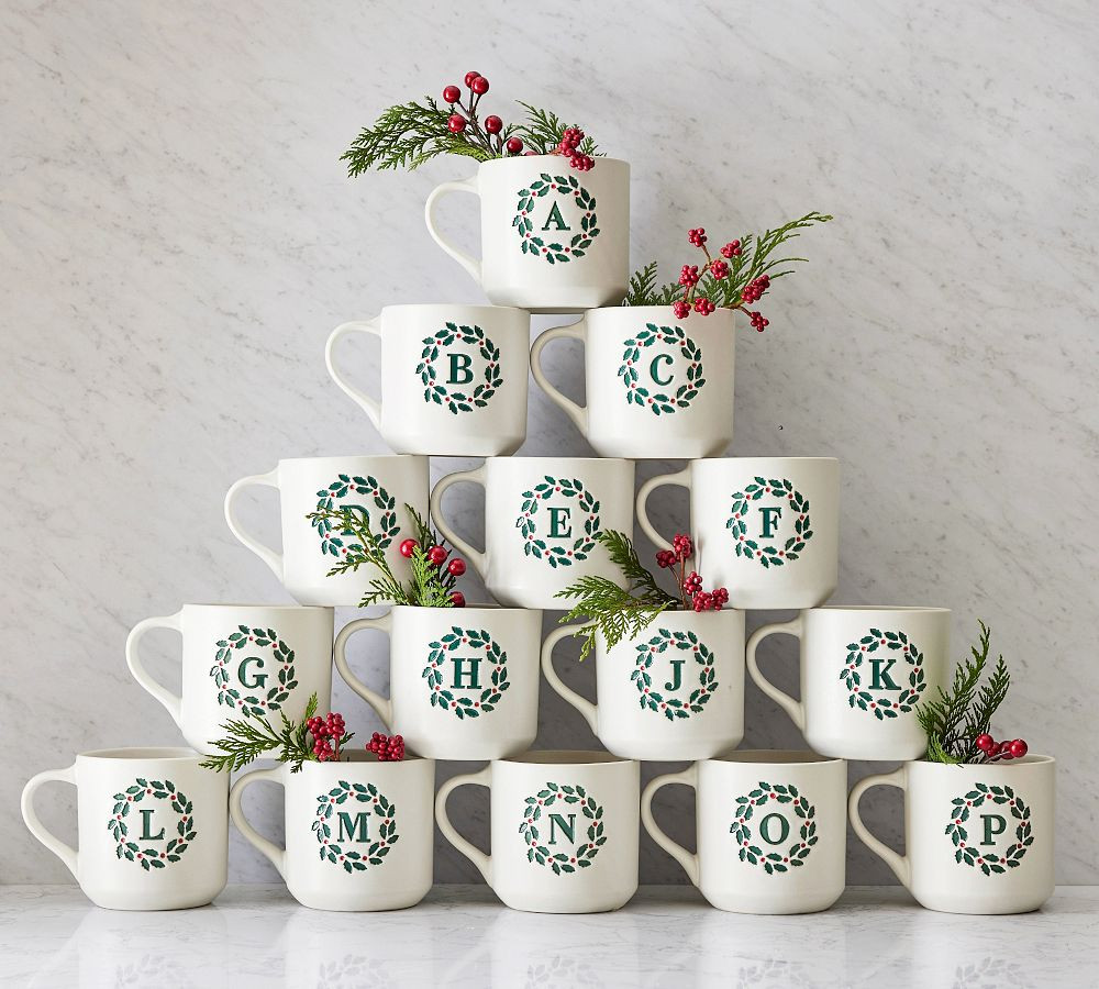 Holly Alphabet Mug | Pottery Barn (US)