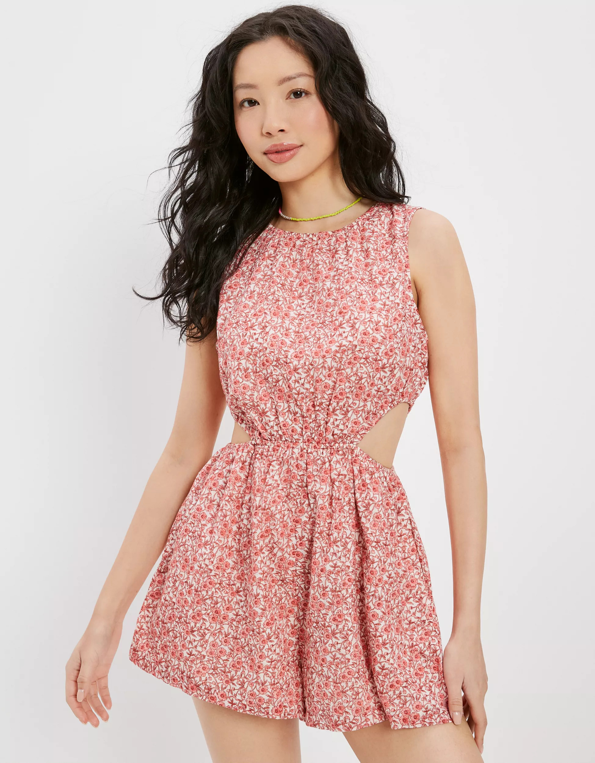 AE Floral Cut-Out Romper | American Eagle Outfitters (US & CA)
