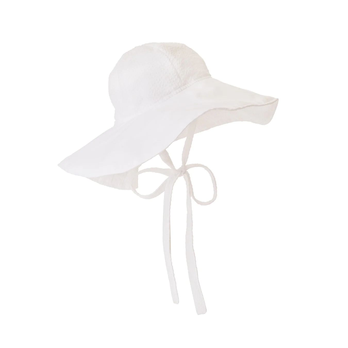 Cissy Sun Hat - Worth Avenue White Seersucker | The Beaufort Bonnet Company
