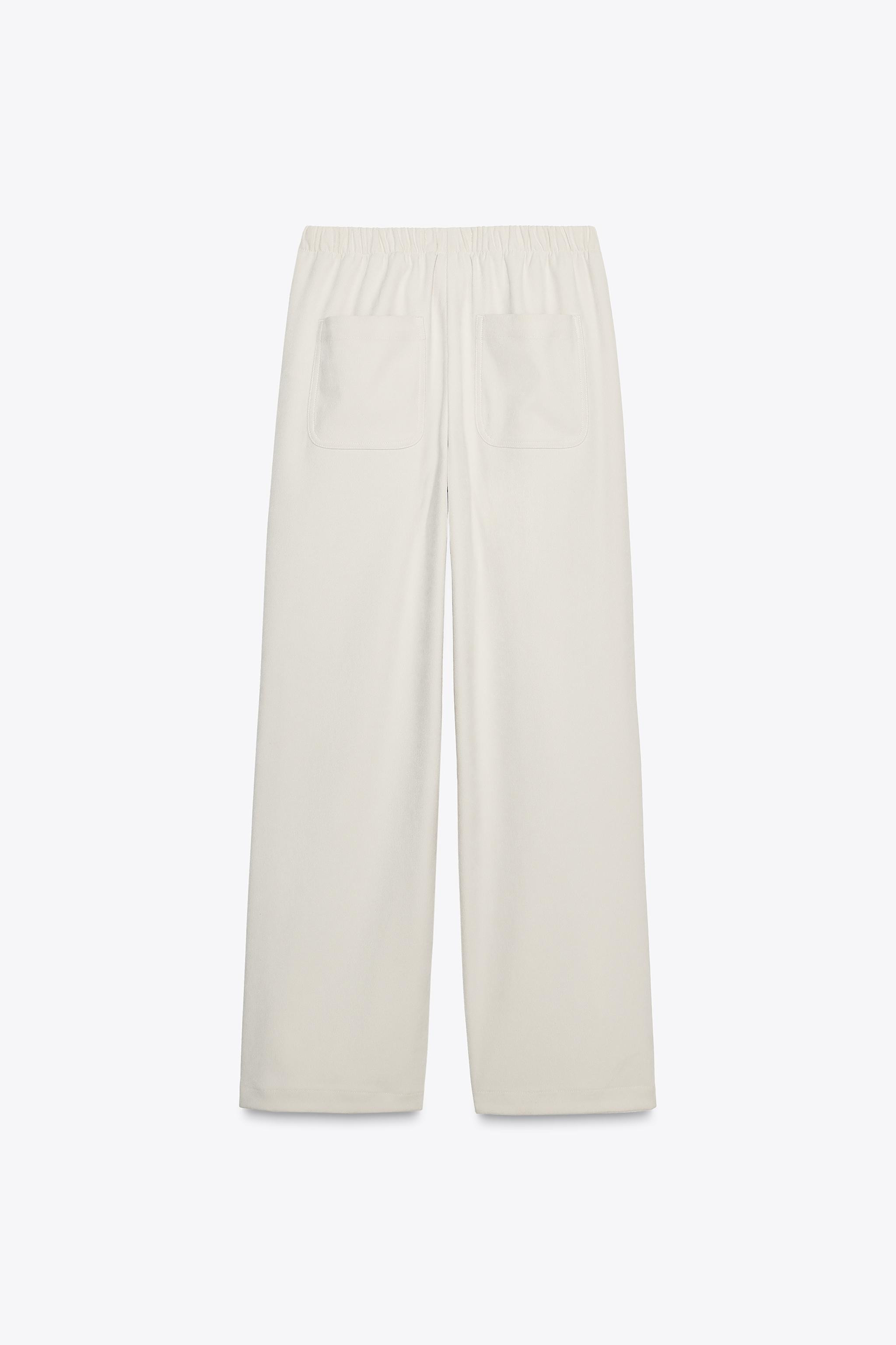 TEXTURED WIDE-LEG TROUSERS | Zara UK