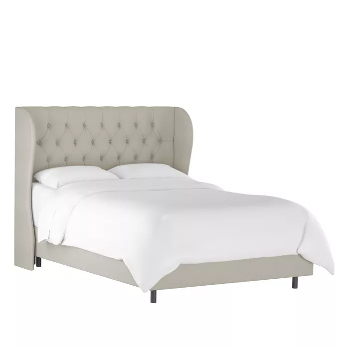 Tufted Velvet Upholstered Wingback Bed - Threshold | Target