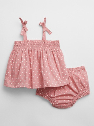 Baby Smocked Print Two-Piece Outfit Set | Gap Factory