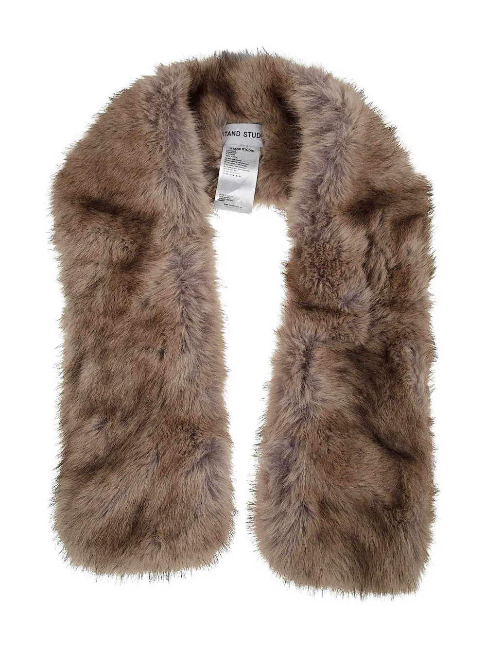 STAND STUDIO faux-fur Scarf | Brown | FARFETCH | Farfetch Global