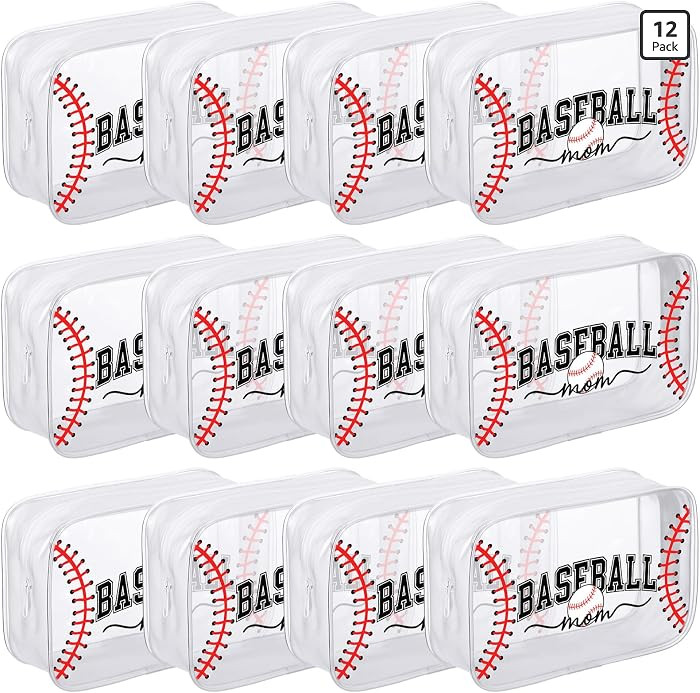12 Pcs Baseball Mom Bags Baseball Mom Essential Snack Bags for Team Sport Gifts Clear Waterproof ... | Amazon (US)