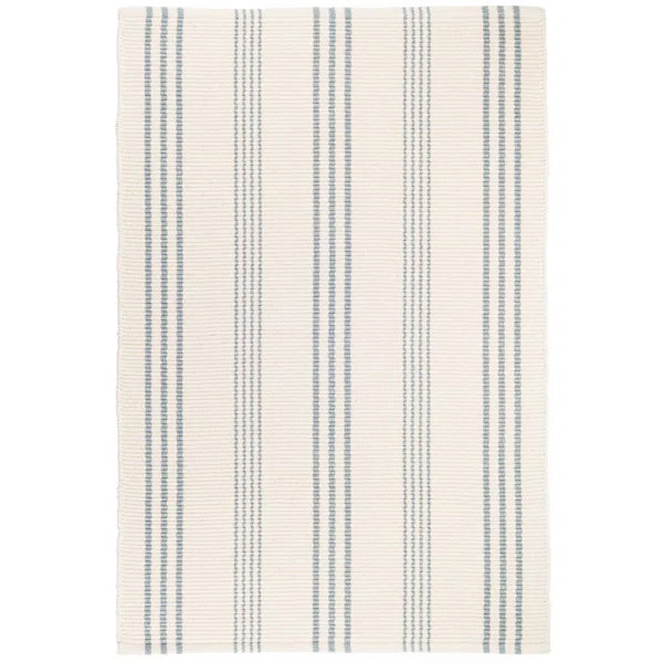 Swedish Stripe Handwoven Cotton Rug | Birch Lane