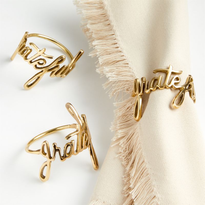 Grateful Napkin Ring + Reviews | Crate and Barrel | Crate & Barrel