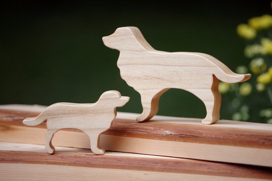 Miniature Wood Golden Retriever Figurine, Pet Keepsake, Loss of Pet Gift, Dog Good Luck Charm, Go... | Etsy (US)