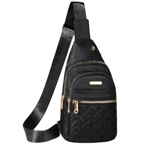 Small Sling Backpack Crossbody Sling Bag Fanny Pack Cross Body Bag for Outdoors Hiking Traveling - Black | Amazon (US)