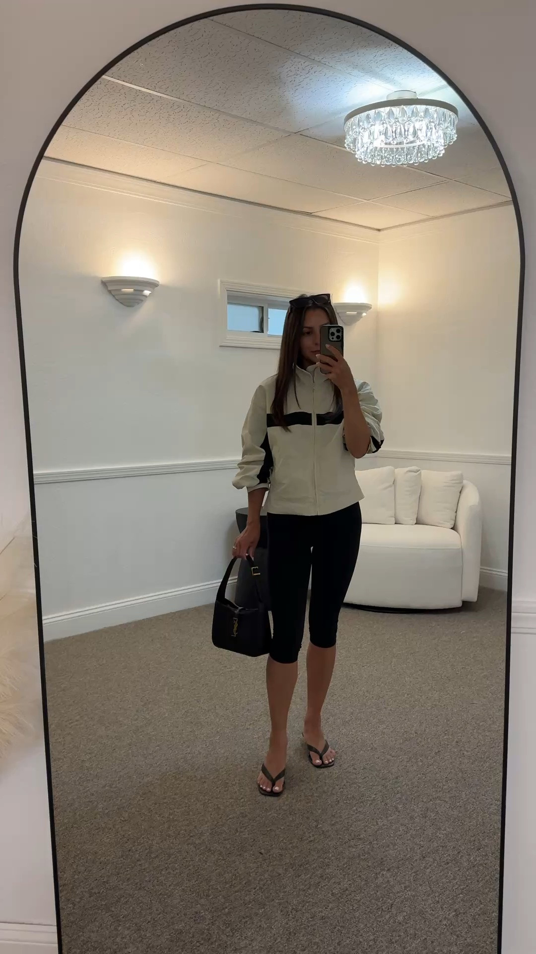 Late summer/ early fall outfit 
@Revolve  windbreaker jacket- small
@Aerie  capri leggings- small
@Steve Madden US  kitten heel sandals
YSL bag
YSL sunglasses 

Petite, fall outfit, casual outfit, designer dupe, windbreaker, neutral outfit

#LTKootd #LTKPetite #LTKSeasonal