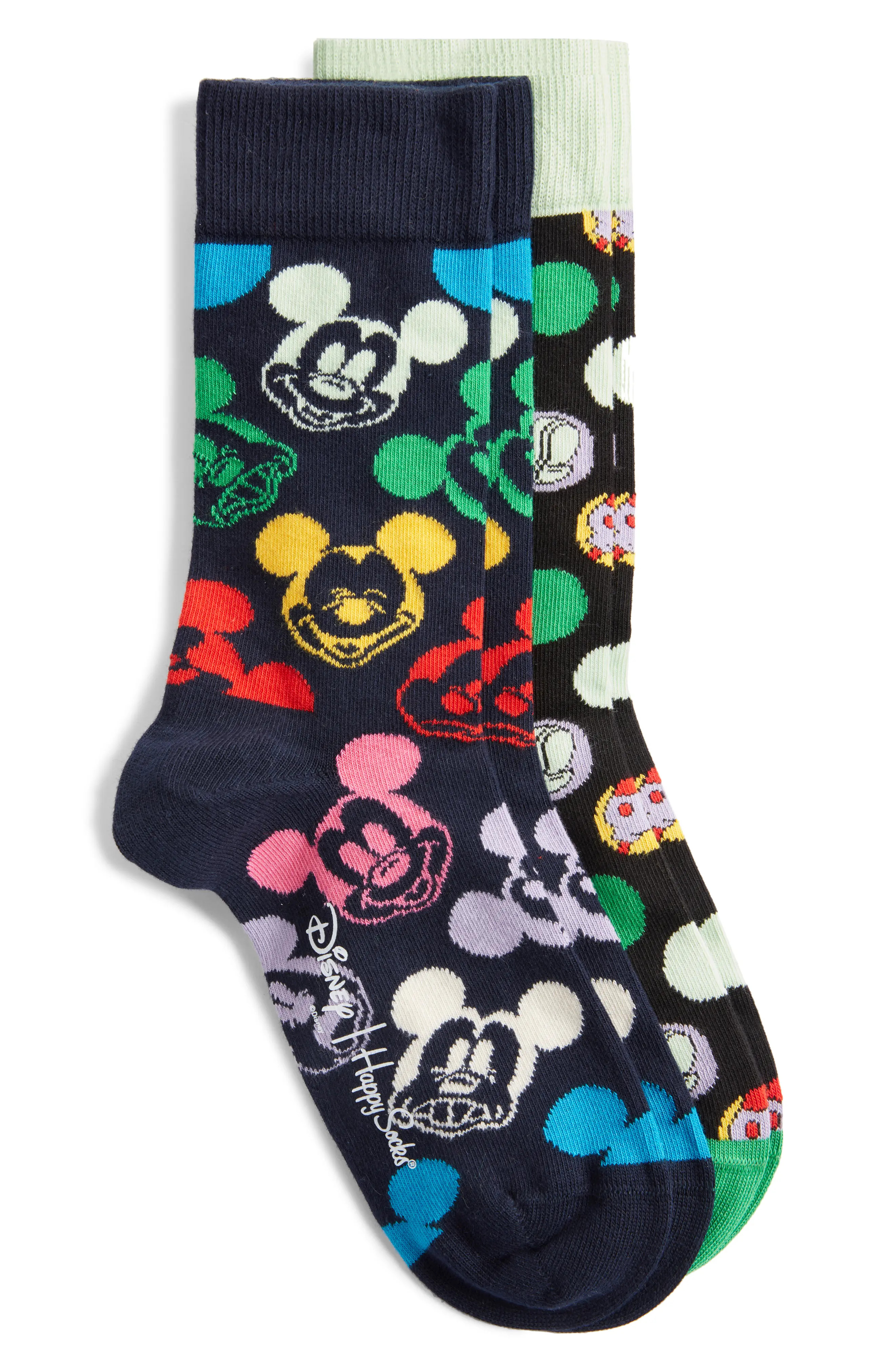 Women's Happy Socks X Disney Assorted 2-Pack Sock Gift Box, Size One Size - Grey | Nordstrom