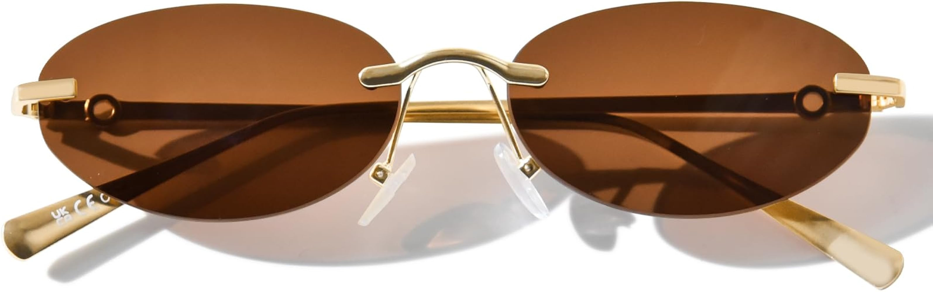 OPTOFENDY Retro Oval Sunglasses for Women, Chic 90s Narrow Shades Trendy UV Protection Sun Glasse... | Amazon (US)