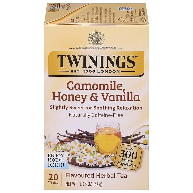 Twinings Camomile, Honey & Vanilla Herbal Tea individually Wrapped Bags, 20 Count (Pack of 1), Na... | Amazon (US)