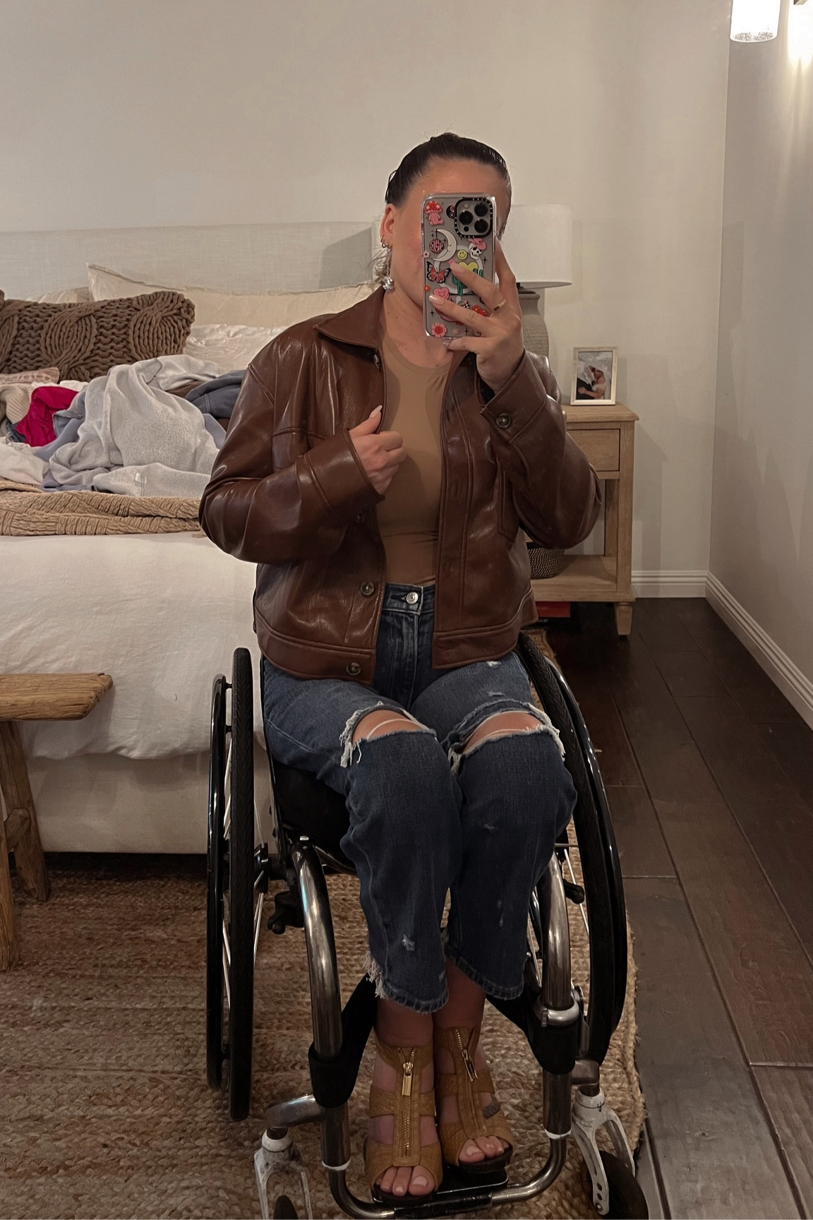 OOTD linked similar jackets! 
Brown leather jacket. Abercrombie jeans. Skims body suit is to die for!

#LTKfit #LTKunder100 #LTKFind