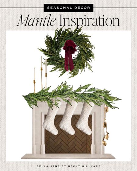 An easy and elegant way to decorate your mantle for the holiday season. #cellajaneblog #holidaydecor #homedecor

#LTKSeasonal #LTKhome #LTKHoliday