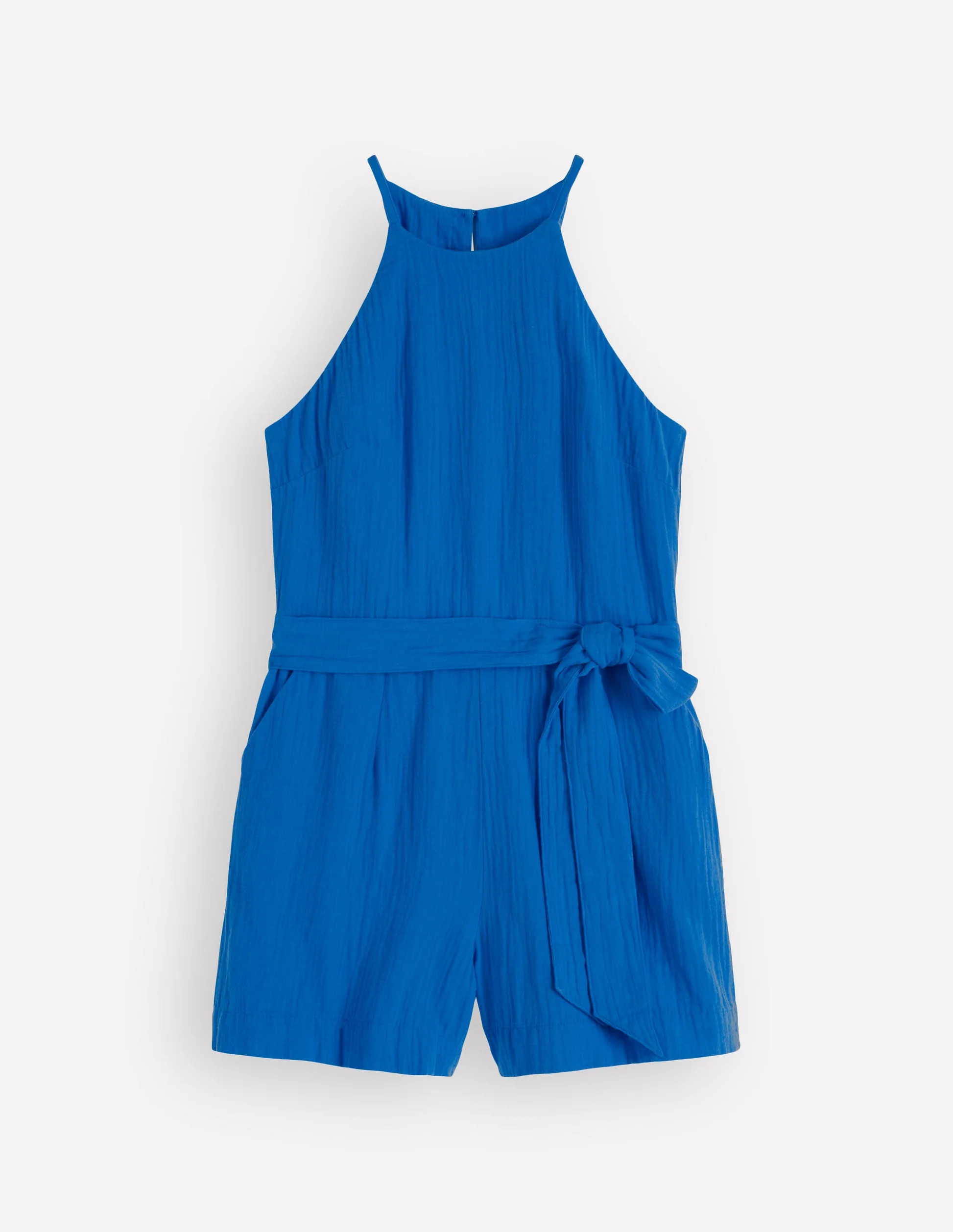Rosa Double Cloth Playsuit-Kingfisher Blue | Boden UK