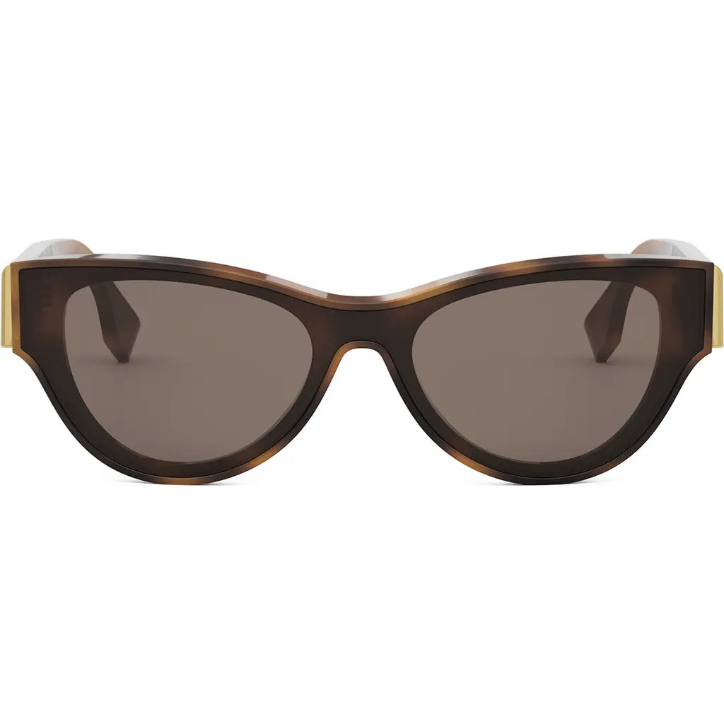 'Fendi First 53mm Cat Eye Sunglasses in Blonde Havana /Brown at Nordstrom | Nordstrom