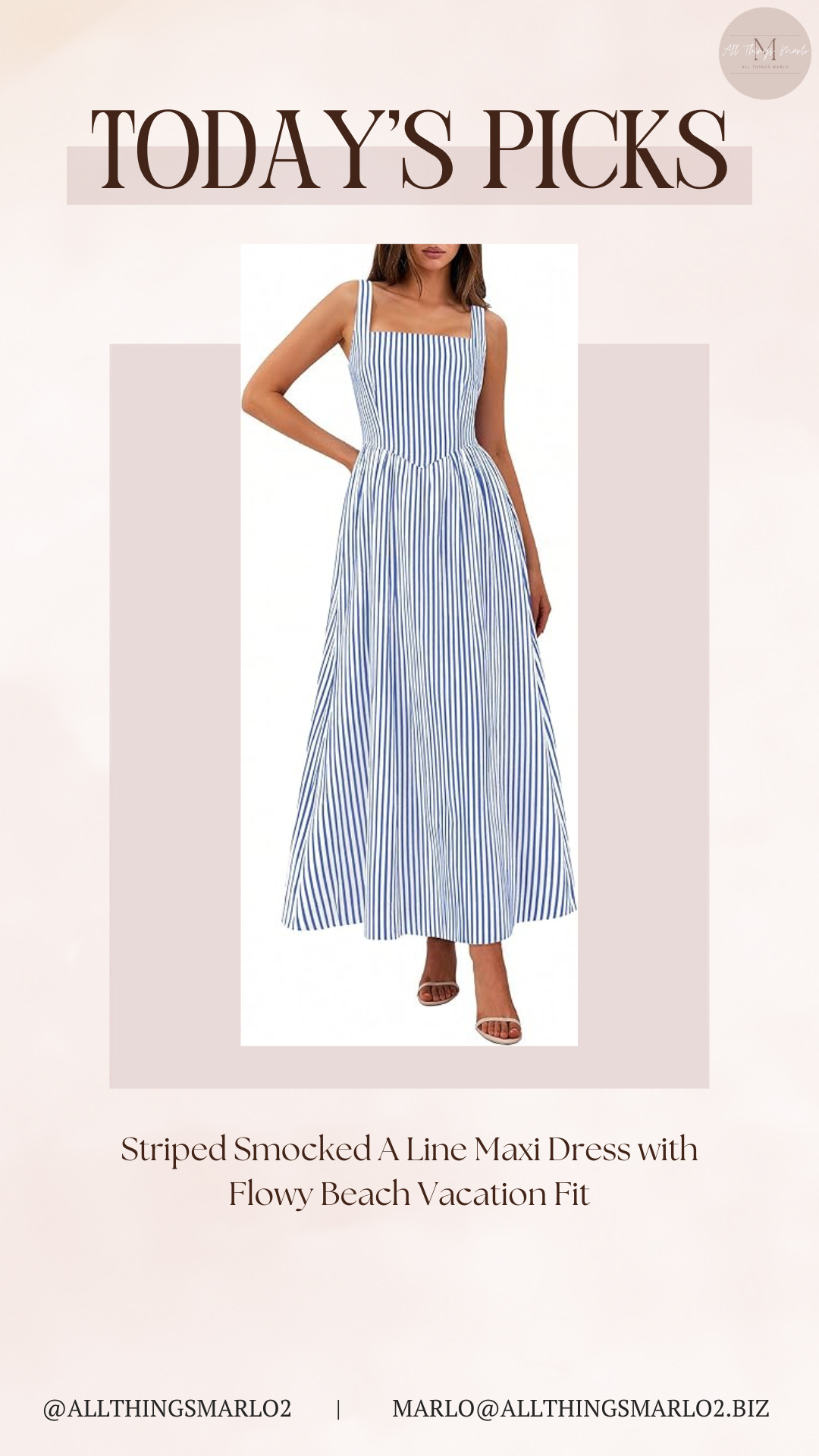 Striped Smocked A Line Maxi Dress with Flowy Beach Vacation Fit 

 #LTKSeasonal #LTKWorkwear #LTKTravel