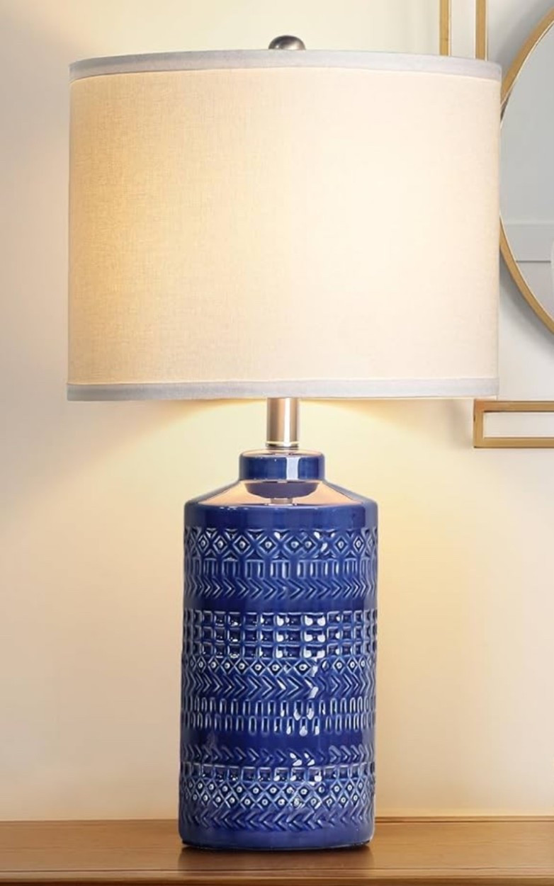 Find in my Aegean Escape Collection. 🌊💙 This Santorini Blue Ceramic Table Lamp feels like whitewashed walls and deep blue horizons. Calm, coastal, and softly glowing like a Mediterranean evening.

Bring the seaside home, shop now before it’s gone.🐚

#LTKU #LTKSeasonal #LTKHome