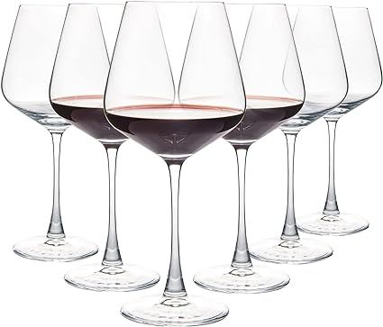 YARYOUNG Red Wine Glasses Set of 6, 20 oz Large Burgundy Wine Glasses, Long Stem Wine Glasses for... | Amazon (US)