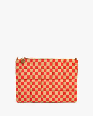 Clare V. Flat Checker Clutch | Ascot + Hart