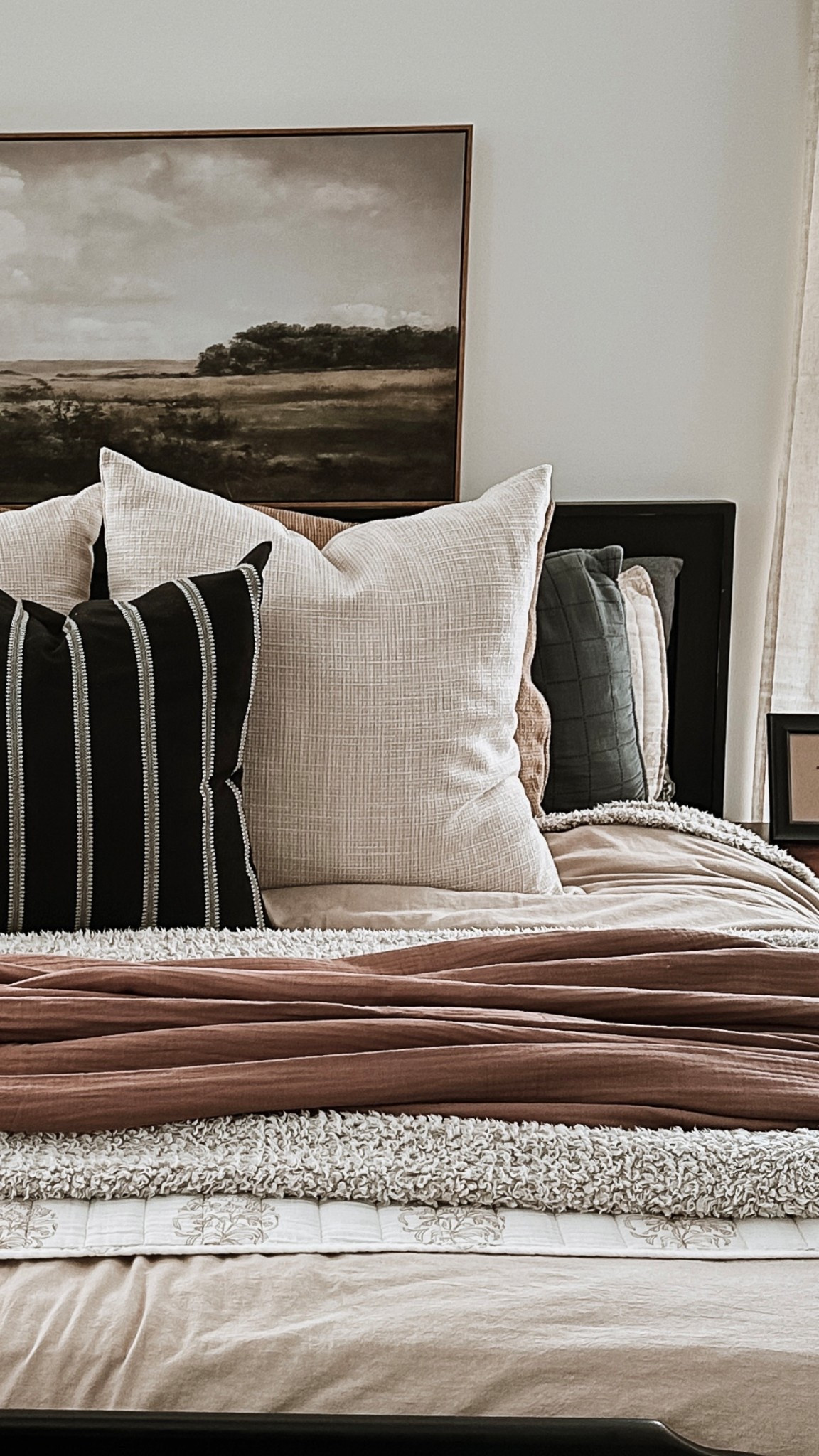Fresh paint, pillow covers and a new throw blanket = vintage, cottage bedroom refresh 

#LTKFindsUnder100 #LTKHome #LTKFindsUnder50