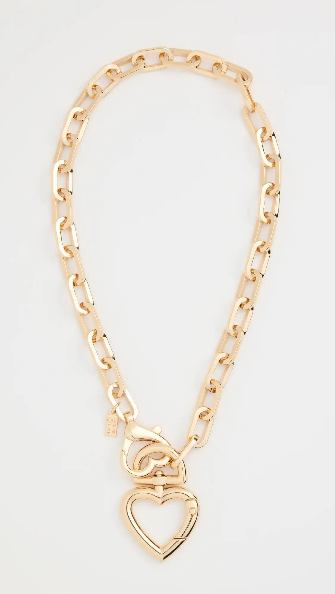 Kenneth Jay Lane Gold Heart Pendant Necklace | Shopbop | Shopbop