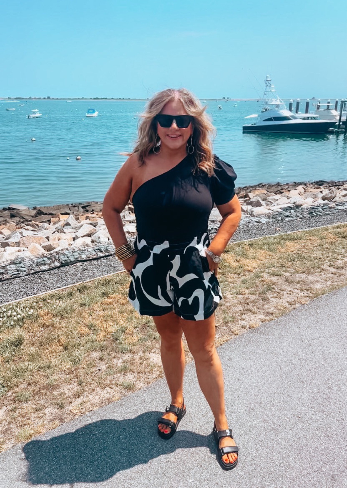 Serenity at the Harbor: Where tranquility meets the shimmering waters.
I often dream of moving to a much warmer climate. However, it’s days like today that make me fell in love all over again with where I live!
How fun is this outfit? The top is actually a bodysuit. No coming untucked! Also, these shorts are only $20!! 
Free People, Target , Bodysuit 

#LTKSeasonal #LTKFind #LTKunder100