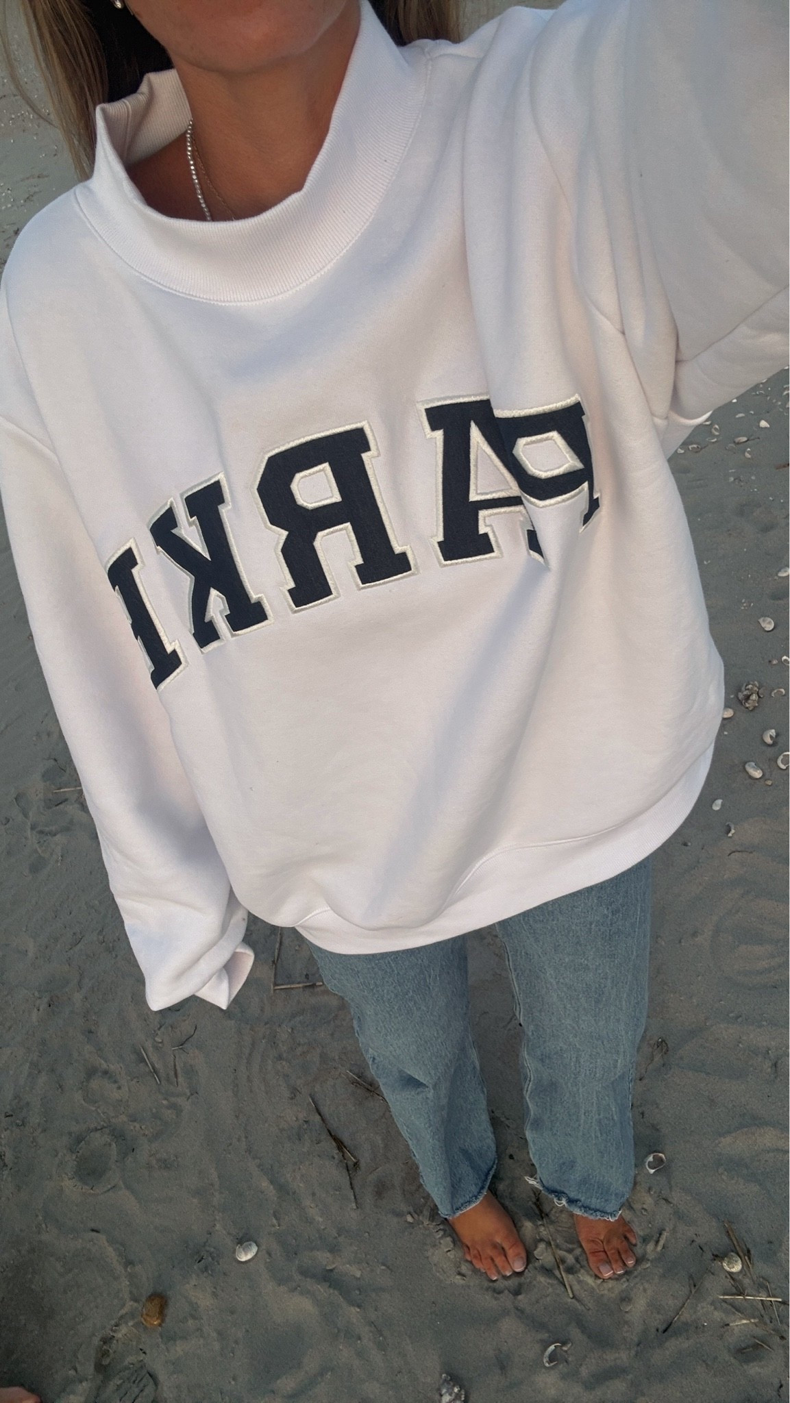 Cooler weather OOTD for a beach walk! The Parke Varsity Mockneck is perfect. 

Beach walk outfit, Parke sweatshirt, Parke mockneck

#LTKSeasonal #LTKootd