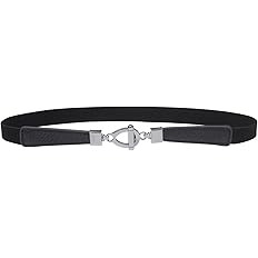 Syuer Womens 0.8" Width Skinny Elastic Waist Belt Stretch Cinch Belt Thin Belt | Amazon (US)