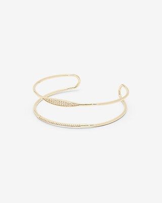 Stone Embellished Metal Cuff Bracelet | Express