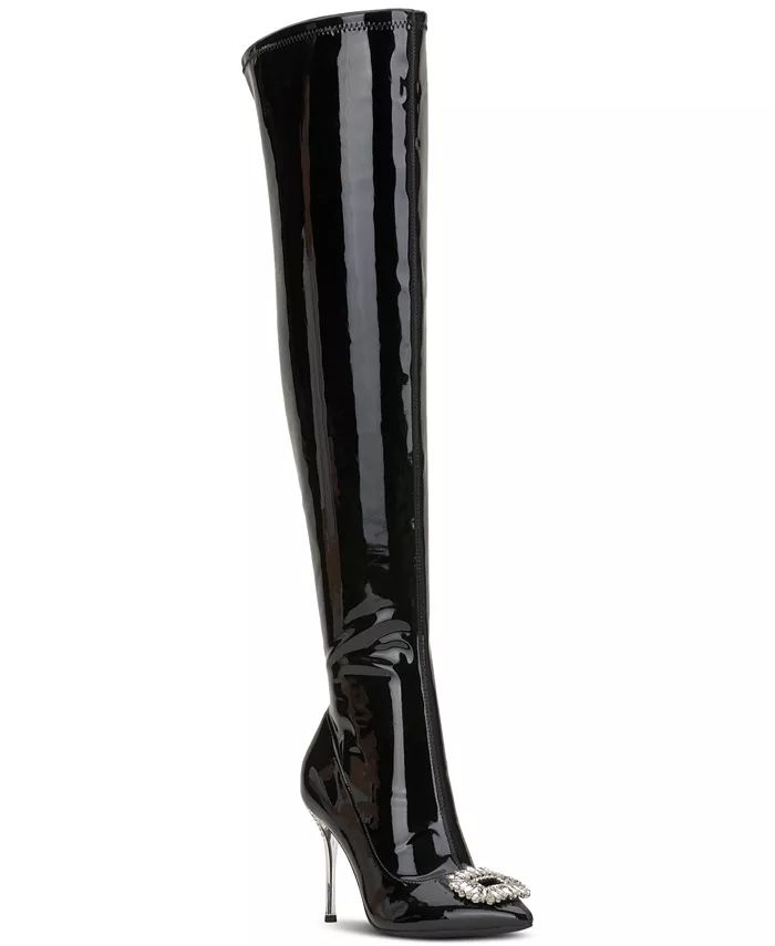 I.N.C. International Concepts Women's Romina Embellished Pointed-Toe Over-The-Knee Boots, Created... | Macys (US)