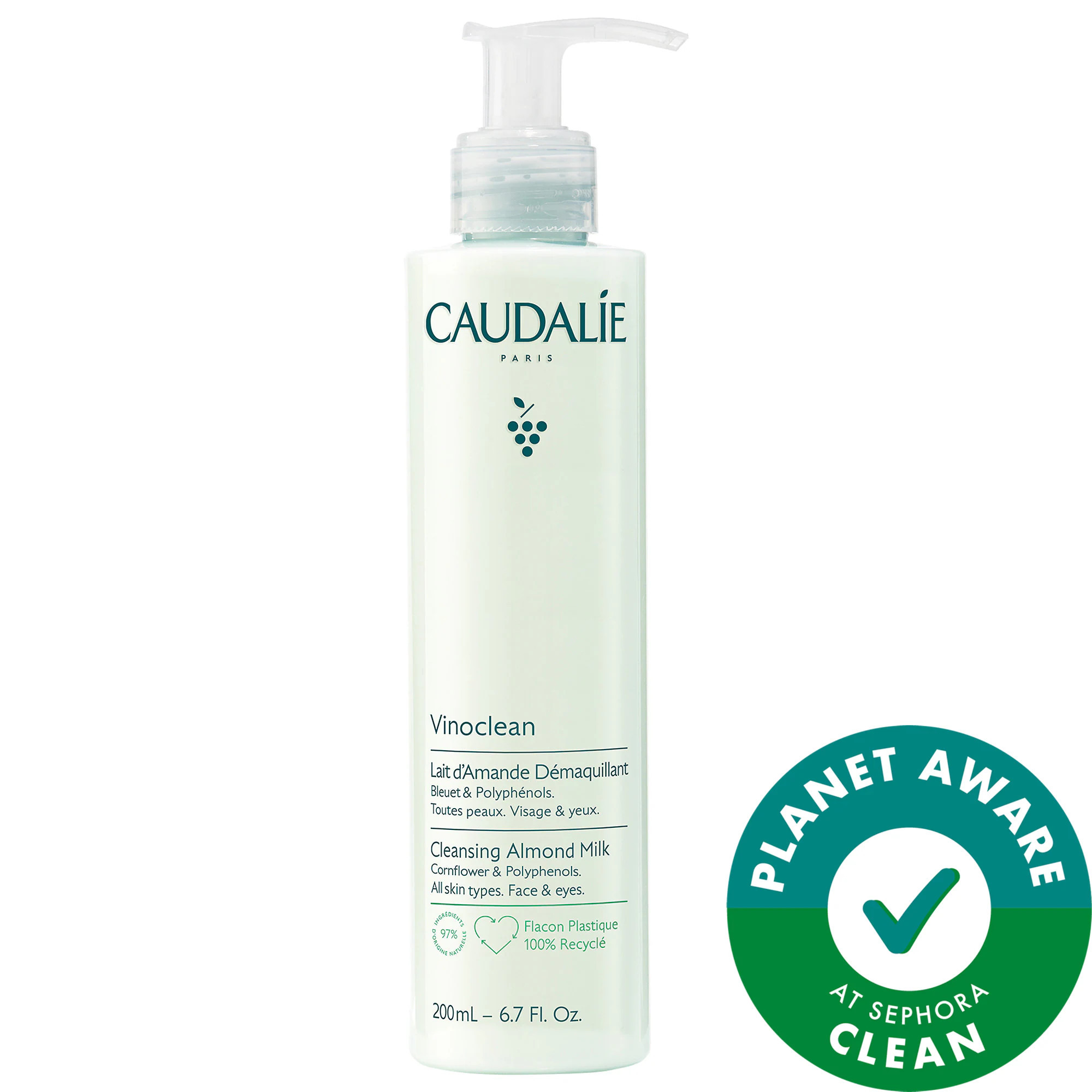 Caudalie Vinoclean Gentle Cleansing Almond Milk 6.7 oz/ 200 mL | Sephora (US)