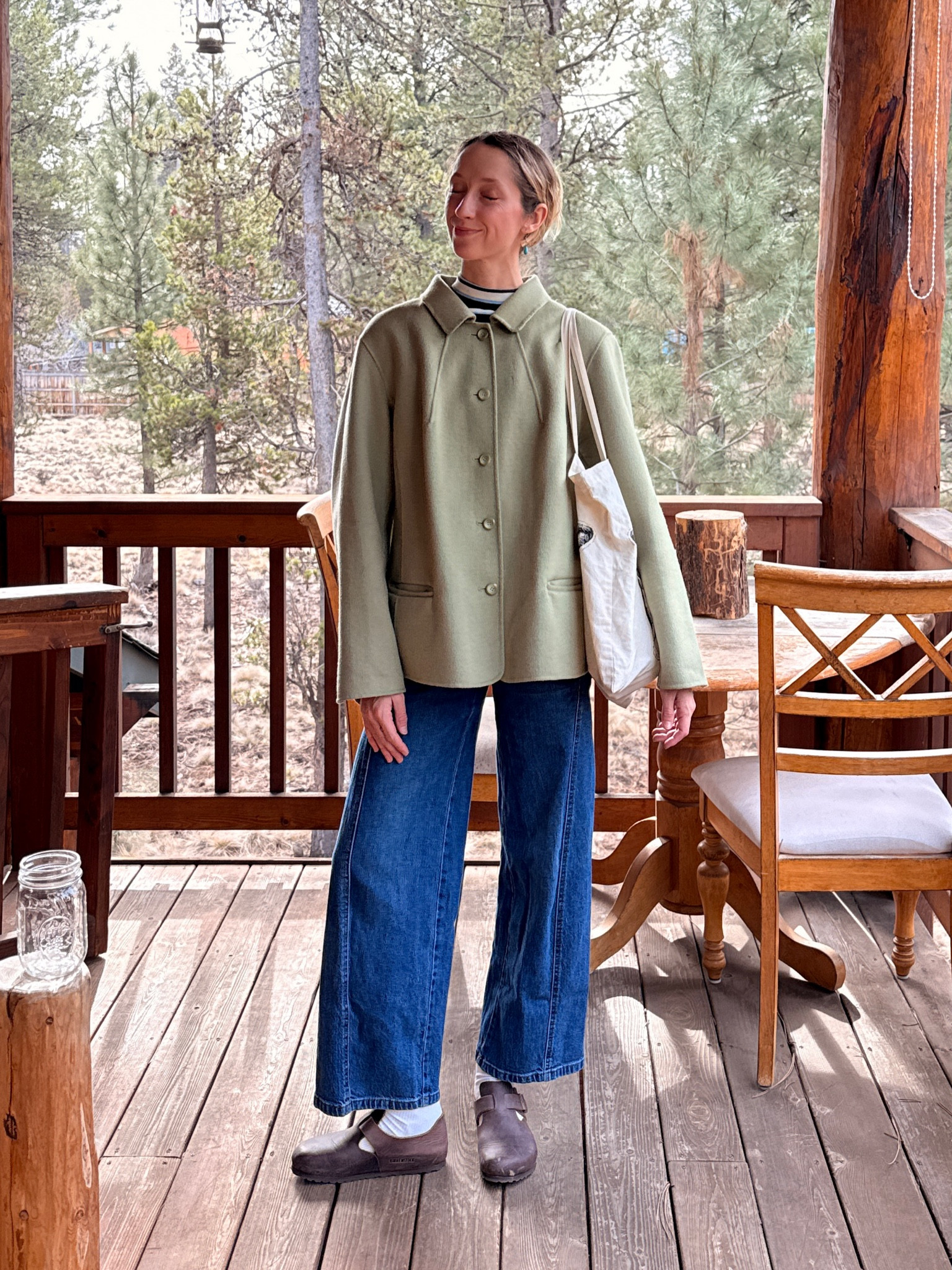 A very cute fit check!! 
These Anthropologie jeans are forever my favorites!! 