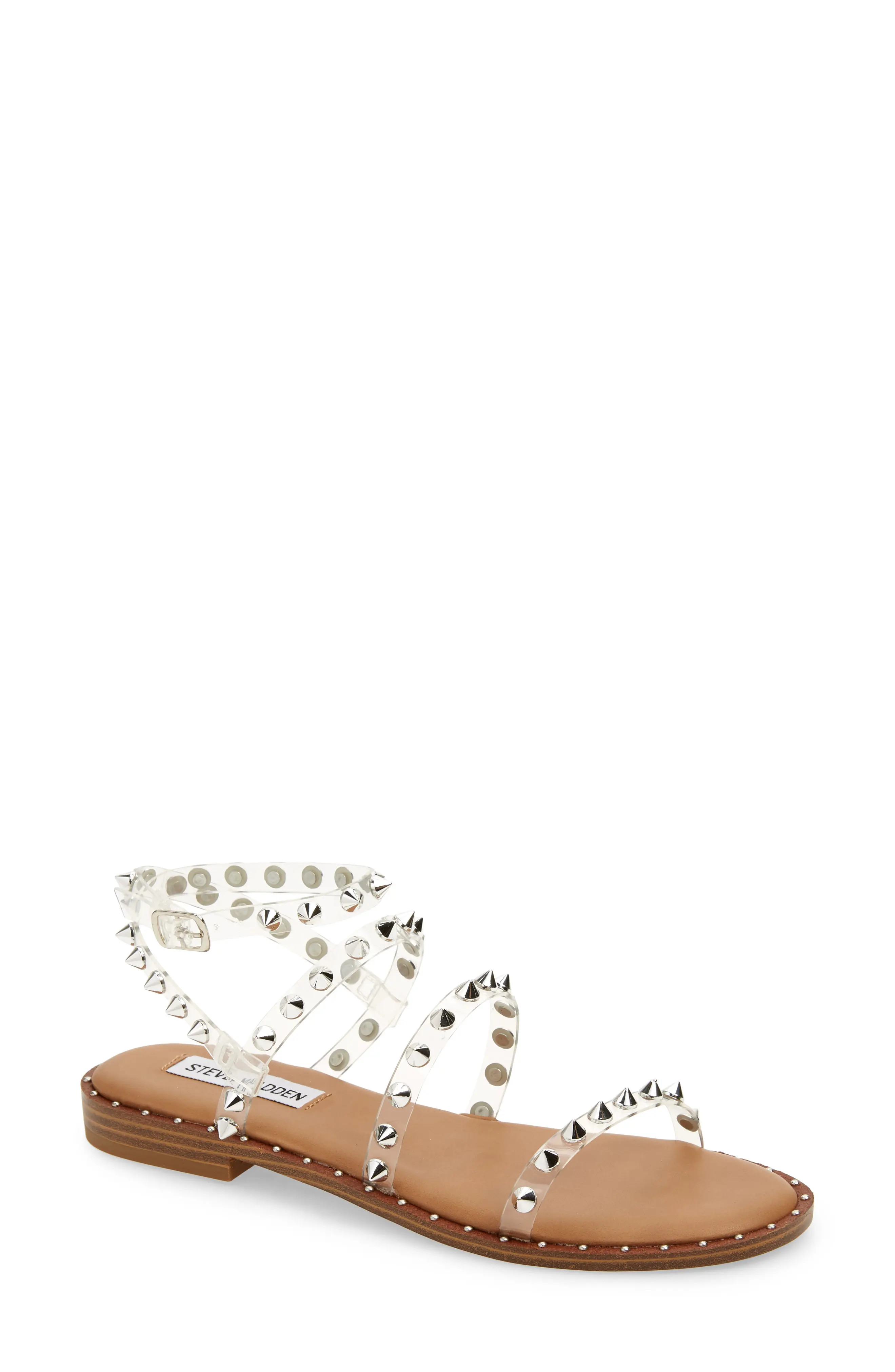 Women's Steve Madden Transport Studded Strappy Sandal, Size 10 M - Beige (Nordstrom Exclusive) | Nordstrom