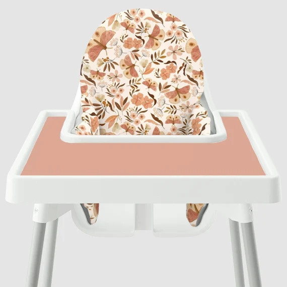 Pink Moths // IKEA Antilop Highchair Cover // High Chair Cover - Etsy | Etsy (US)