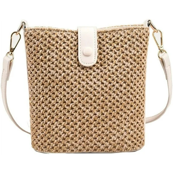 CAILDANL Straw Beach Bags For Women Rattan Purse Summer Straw Cross-body Bag Raffia Handbag Purse... | Walmart (US)