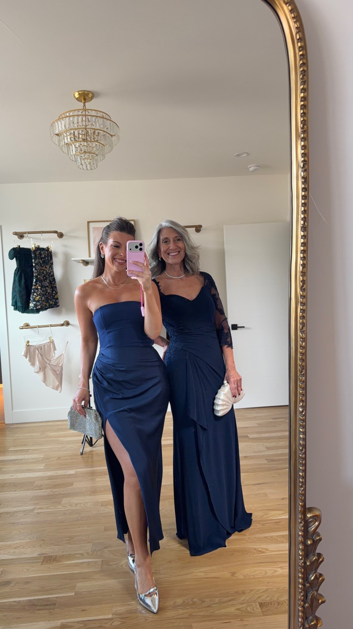 Mom and me wedding guest dresses navy strapless dress and mother of the bride lace sleeve dress

Vici code: emerson30
Electric picks code: emerson20

Wearing my usual small/2
Mom wears a medium/6

Wedding guest
Formal event
Black tie
Special occasion
Lace Satin
Mother of the bride
Spring event

#LTKWedding #LTKSeasonal #LTKootd
