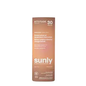 ATTITUDE Tinted Mineral Sunscreen Face Stick with Zinc Oxide, SPF 30, EWG Verified, Plastic-Free,... | Amazon (US)