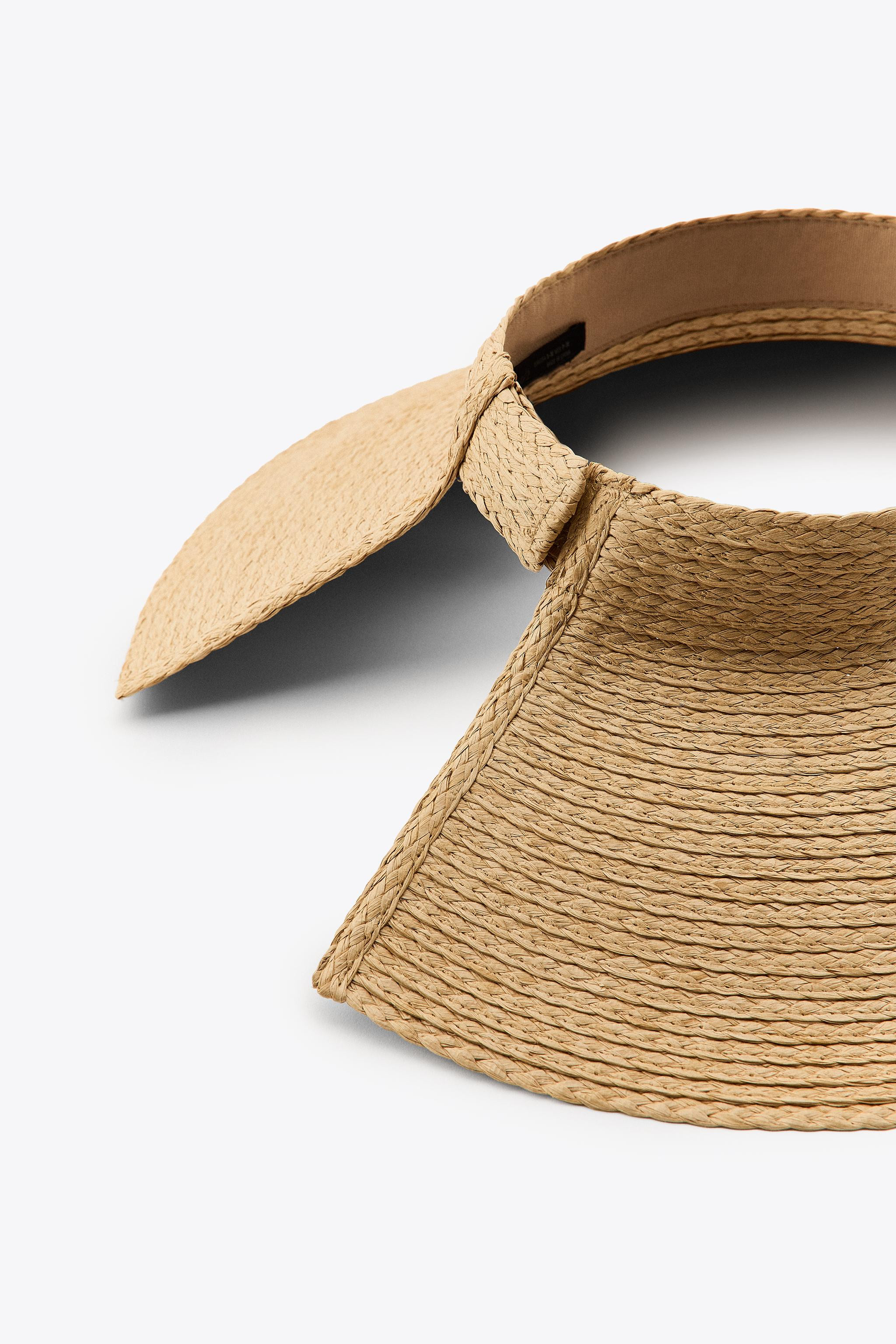 WIDE-BRIMMED WOVEN VISOR | Zara UK