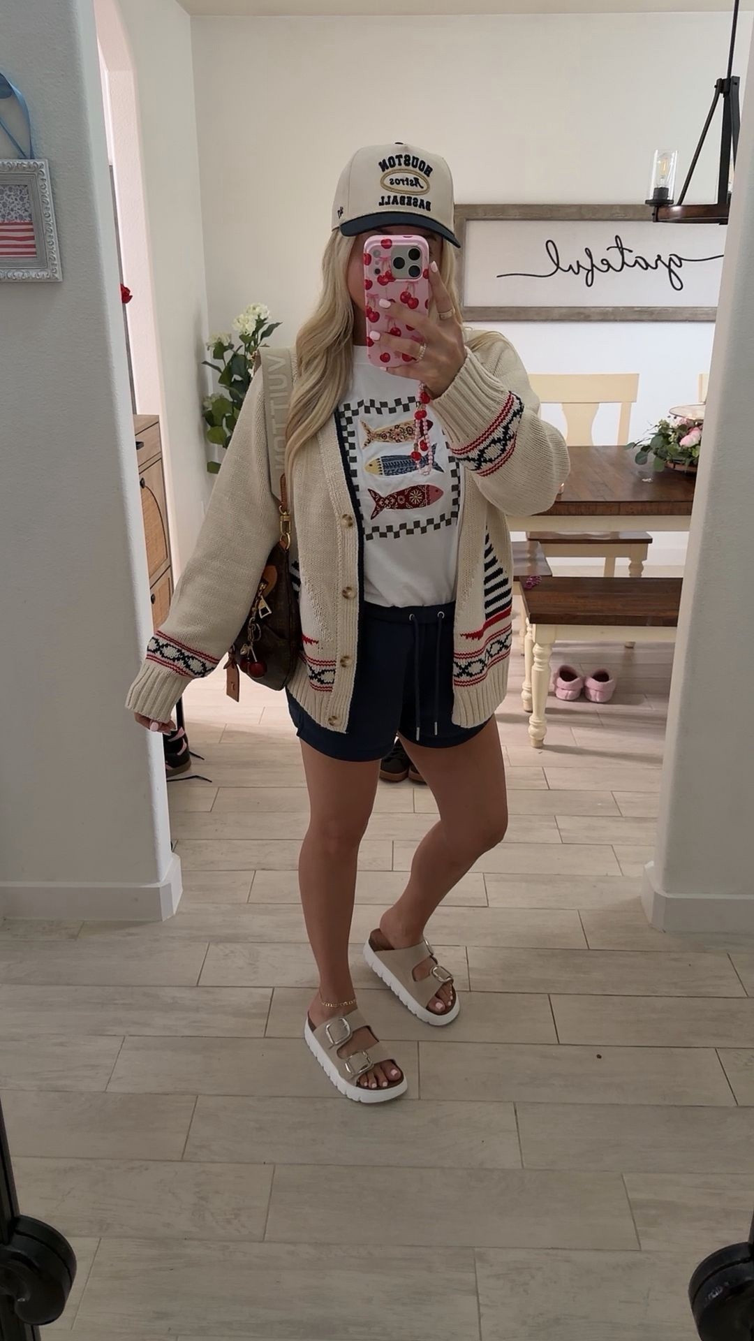 OOTD
Xs cardigan
Small tee and shorts 
Sandals tts

#LTKSaleAlert #LTKootd