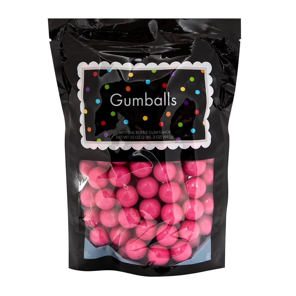 Amusemints Gumballs - Bright Pink | 2+ Pound Bag | 1 Inch Gumballs | Great for Machine Refill | | Amazon (US)