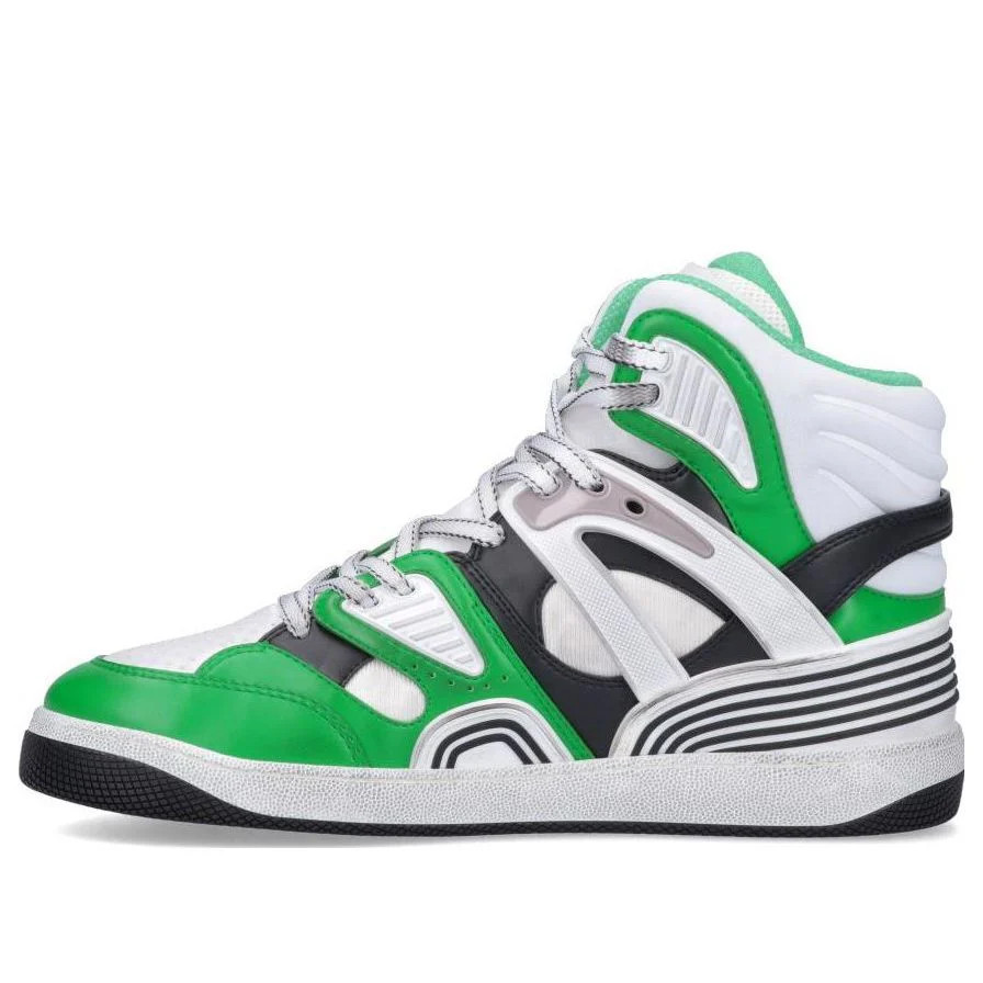 Gucci Basket High 'Black White Green' | KICKS CREW