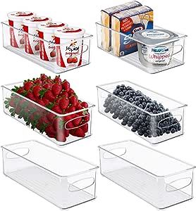 Sorbus Plastic Storage Bins Stackable Clear Pantry Organizer Box Bin Containers for Organizing Ki... | Amazon (US)