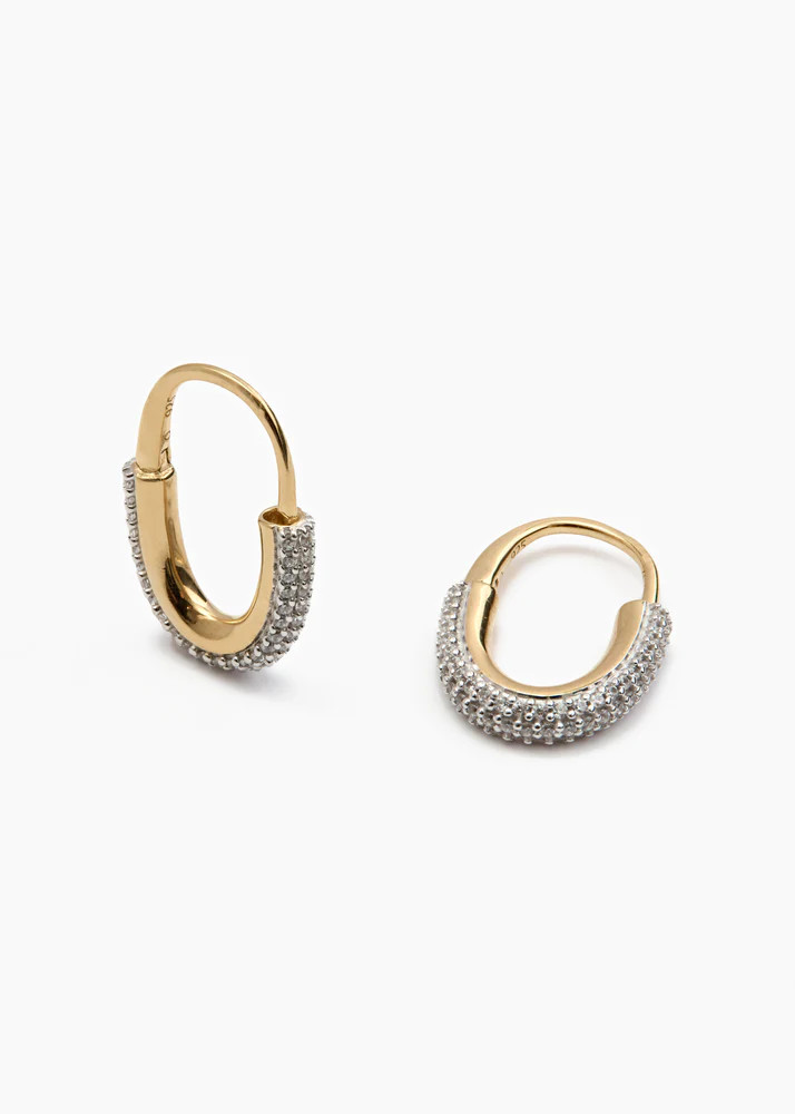 Roscida Pavé Oval Hoops | Otiumberg