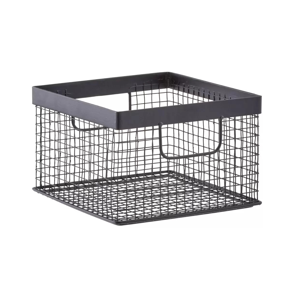 Design Ideas Black Wire Grid Storage Bins | The Container Store