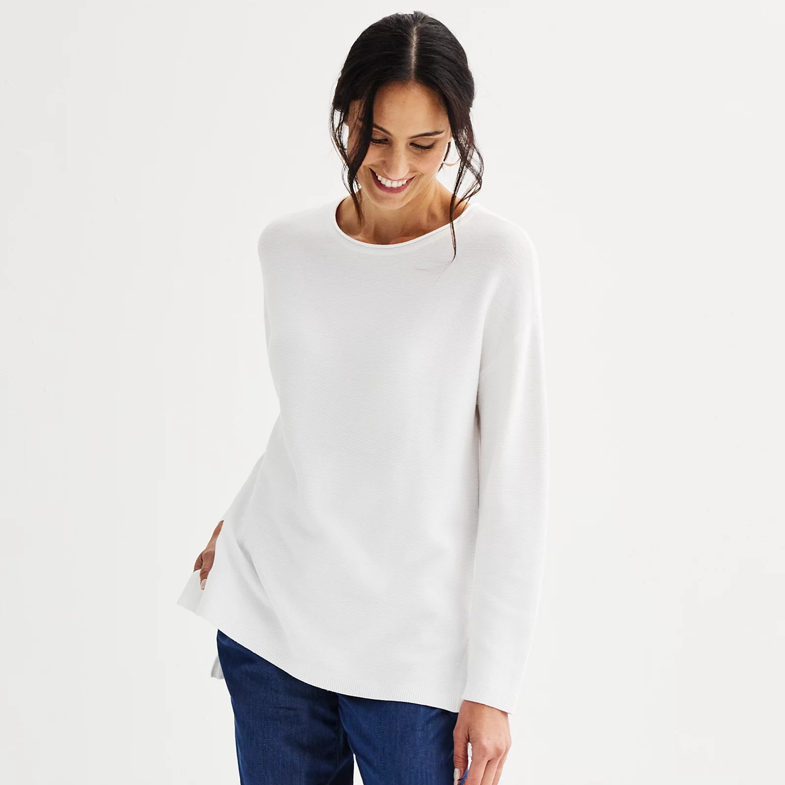 Women's Croft & Barrow® Relaxed Boatneck Sweater | Kohl's